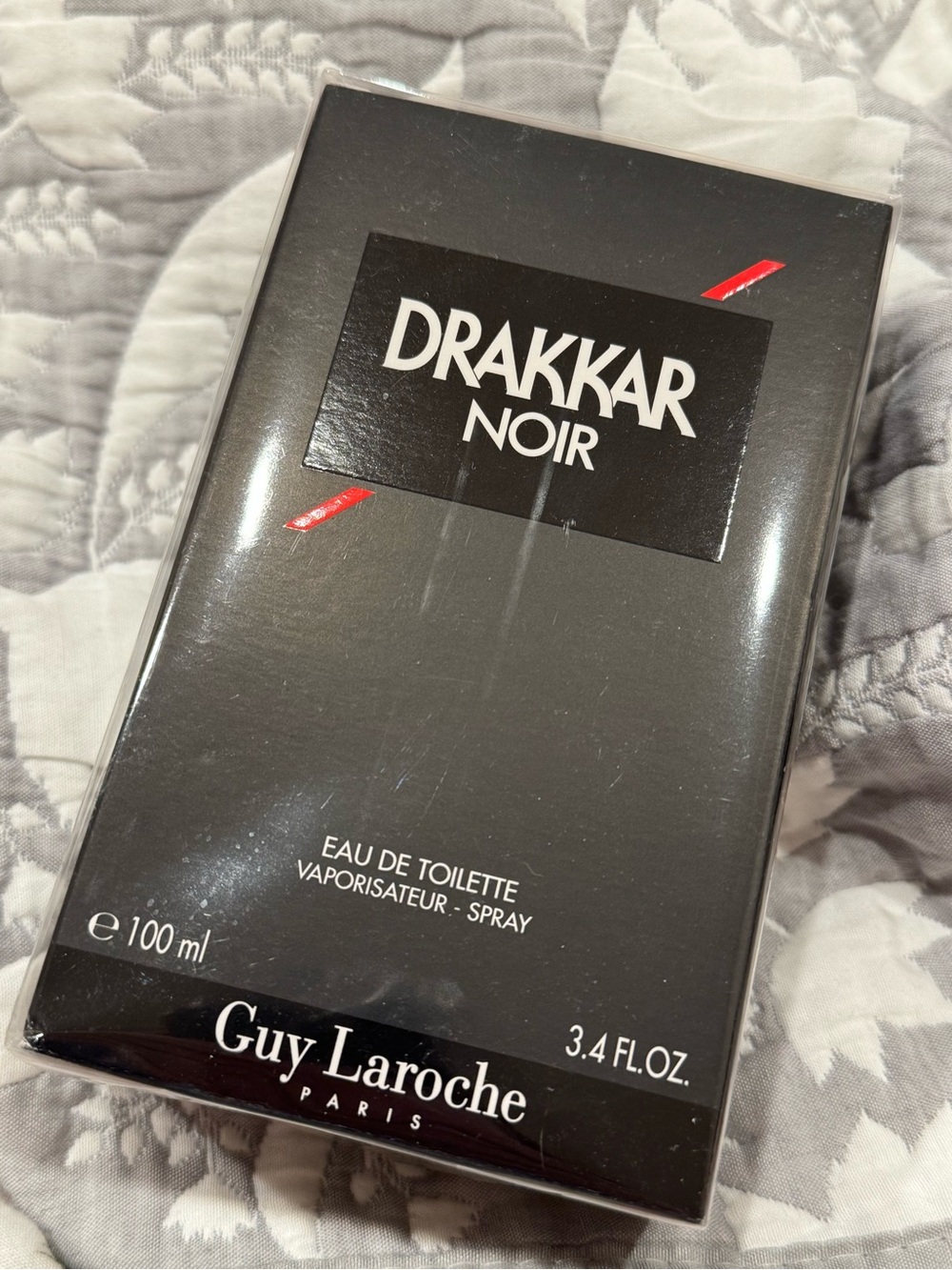 Guy Laroche Drakkar Noir Black Bottle with Red Accents